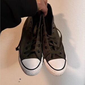 Converse Olive Green High-Top Sneakers